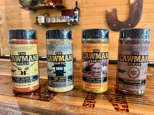 The Badge Collection – All Four Signature Lawman Rub Co Seasonings