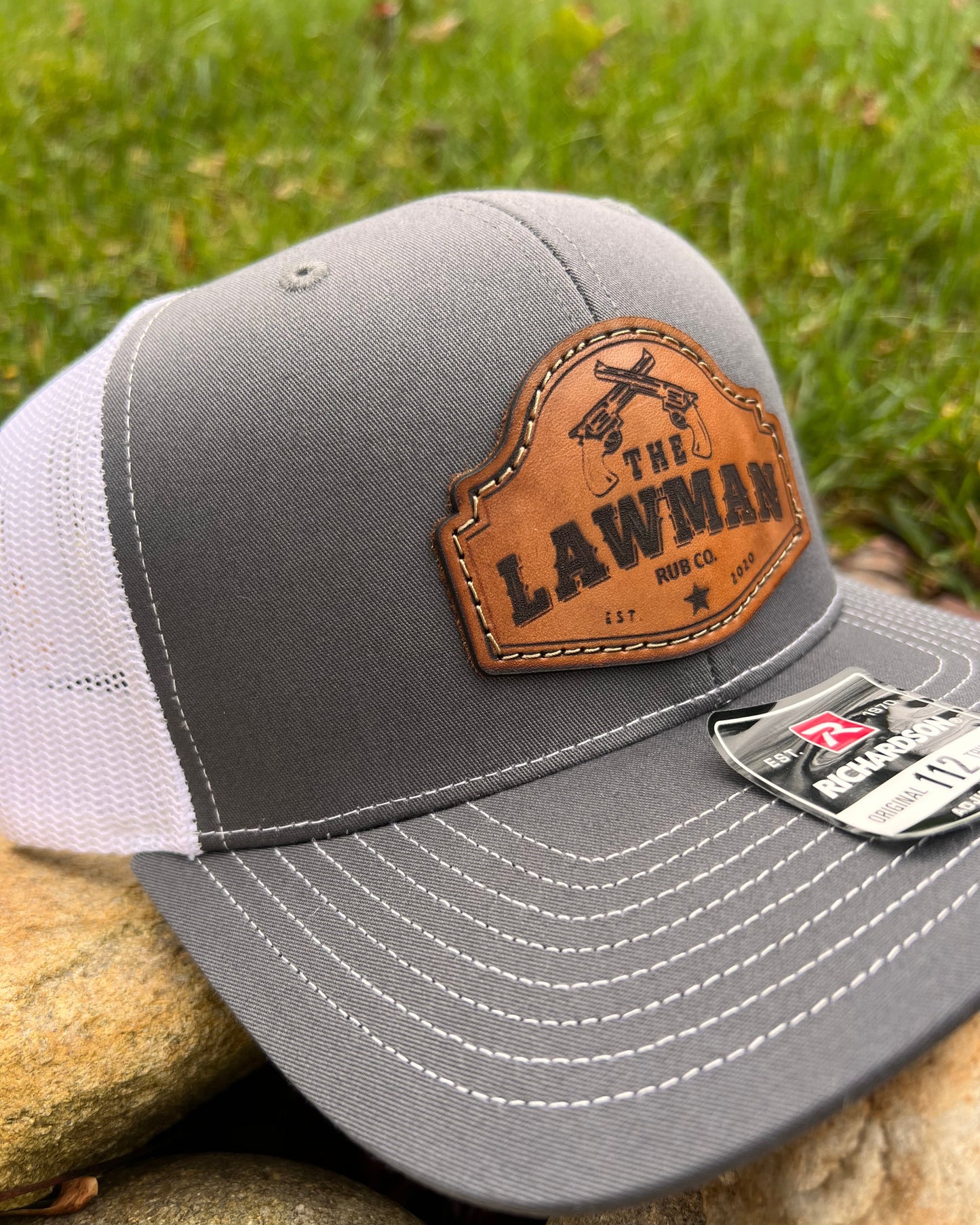 Lawman Hats Leather Patch Richardson 112 Snap back