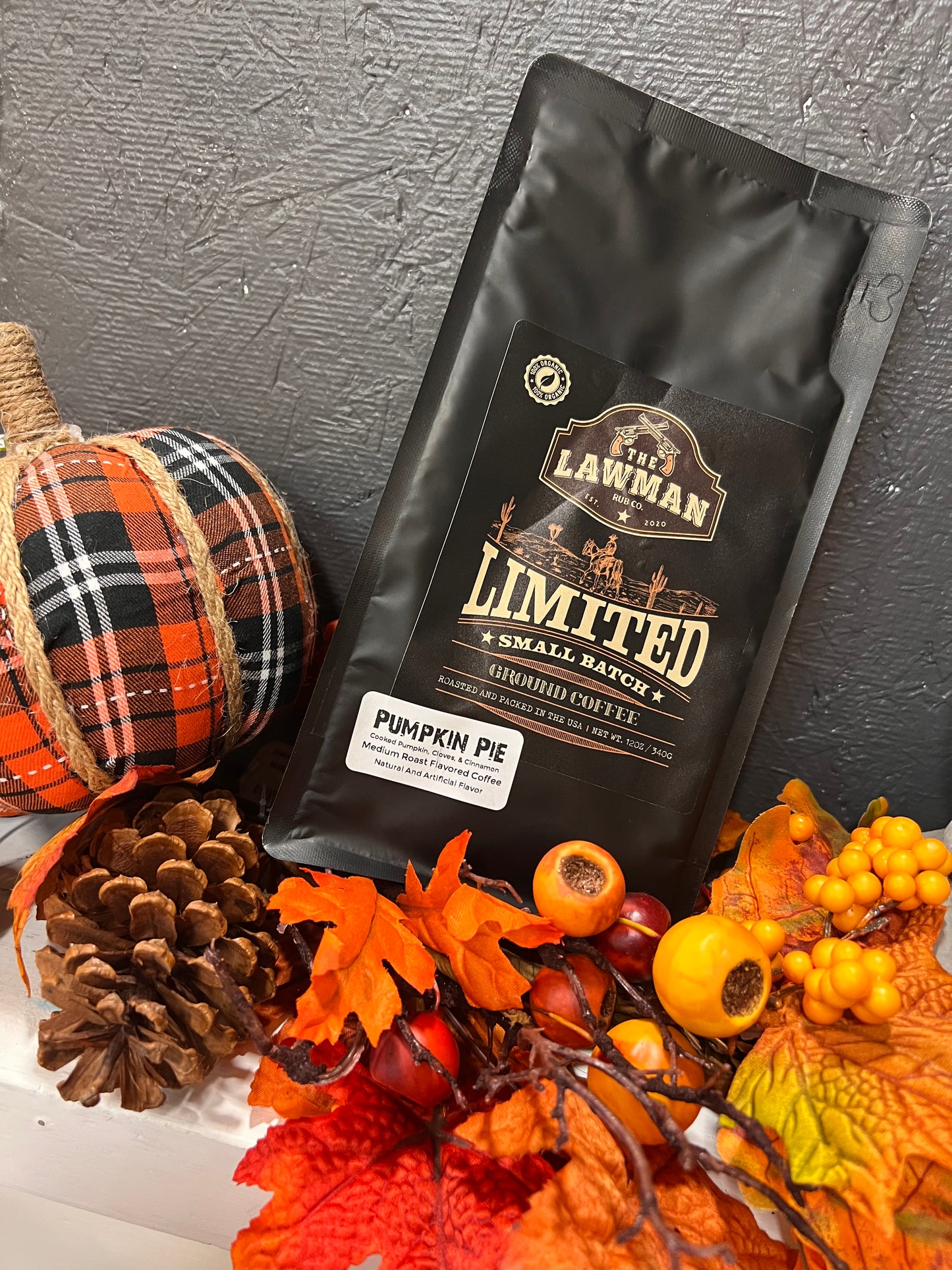 Pumpkin Harvest Coffee – Medium Roast 12 oz Bag ground