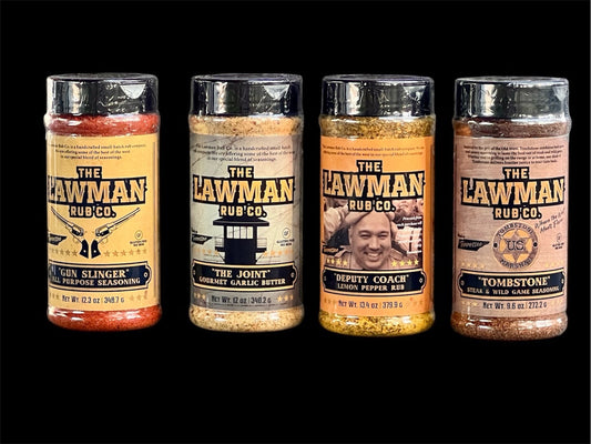 The Badge Collection – All Four Signature Lawman Rub Co Seasonings