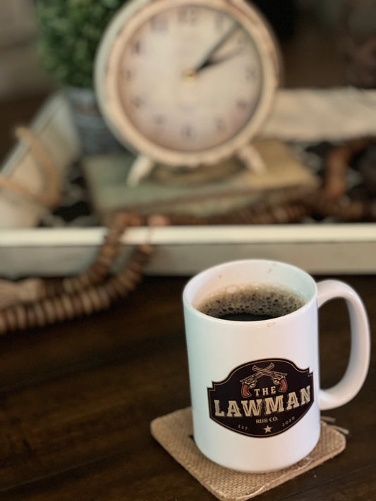The Lawman Coffee Mug – Bold 15 oz Ceramic Mug for Daily Coffee Rituals