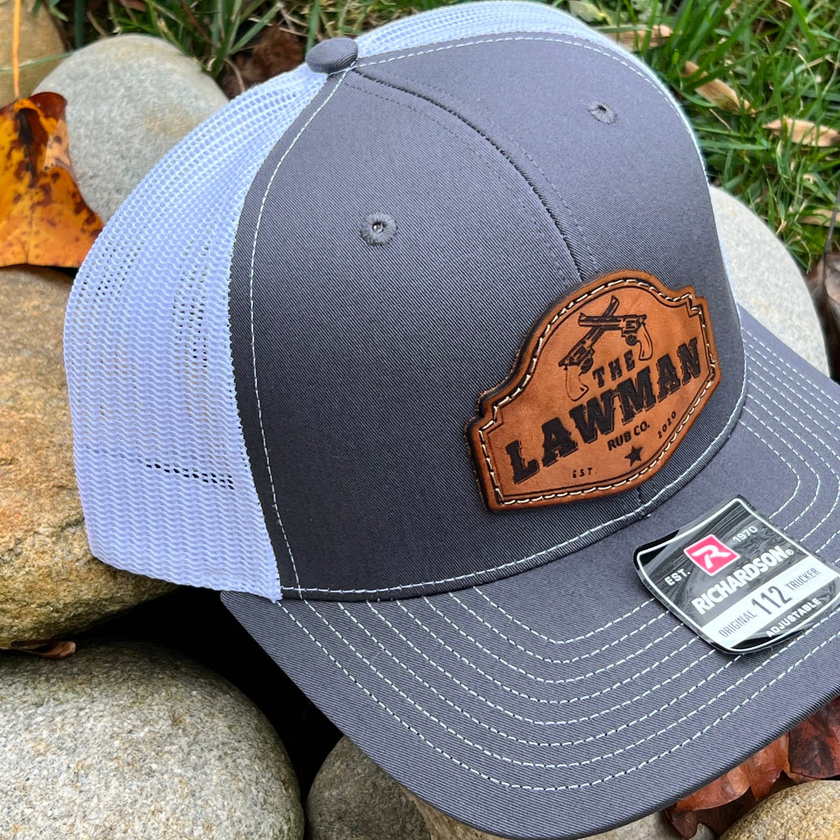Grey and White Lawman BBQ Hat Richardson 112