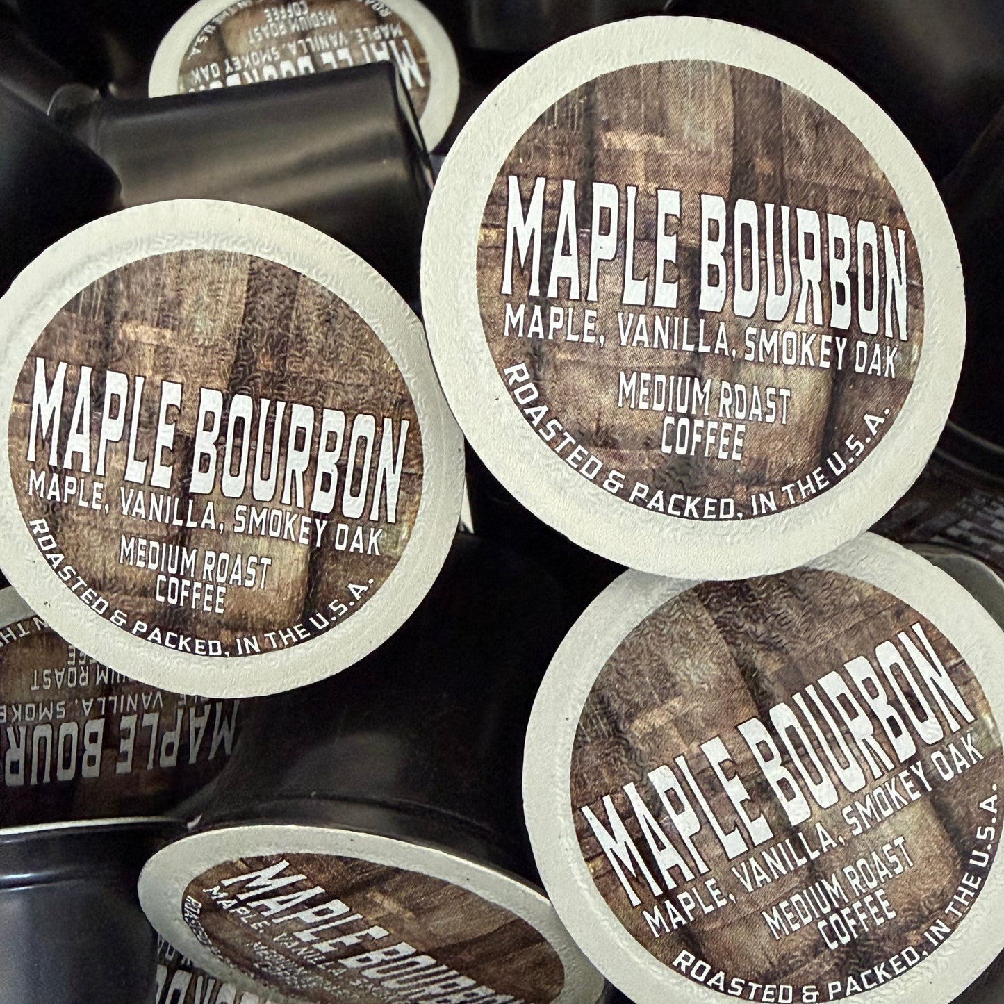 Coffee Maple Bourbon K-Cups | Maple Vanilla Smoky Oak Flavored Coffee Pods | Medium Roast