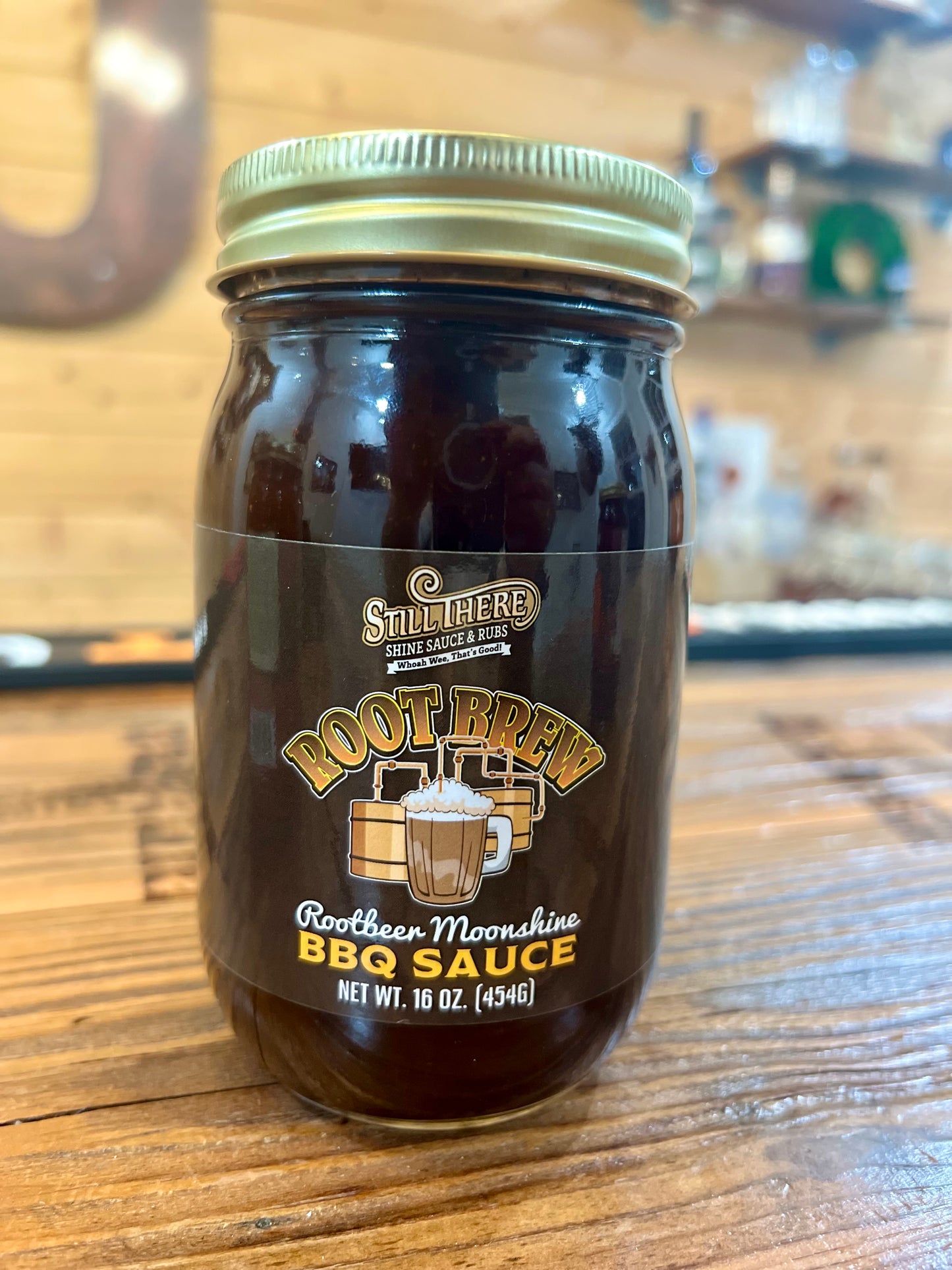 Still There Shine Sauce - Rootbeer Moonshine sauce 16 oz
