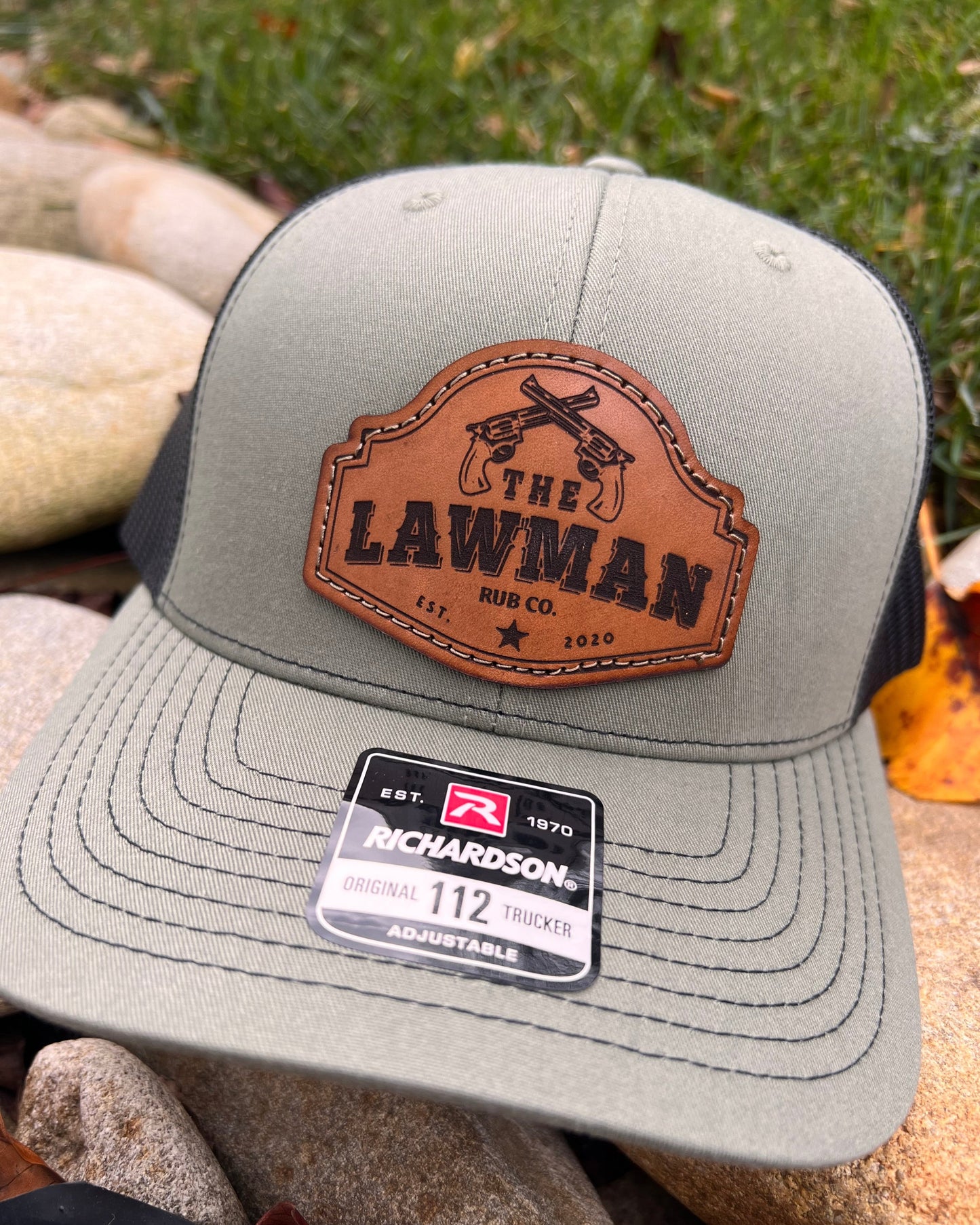 Lawman Hats Leather Patch Richardson 112 Snap back