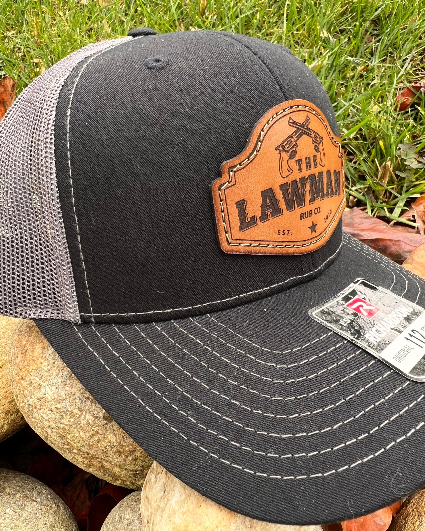 Lawman Hats Leather Patch Richardson 112 Snap back