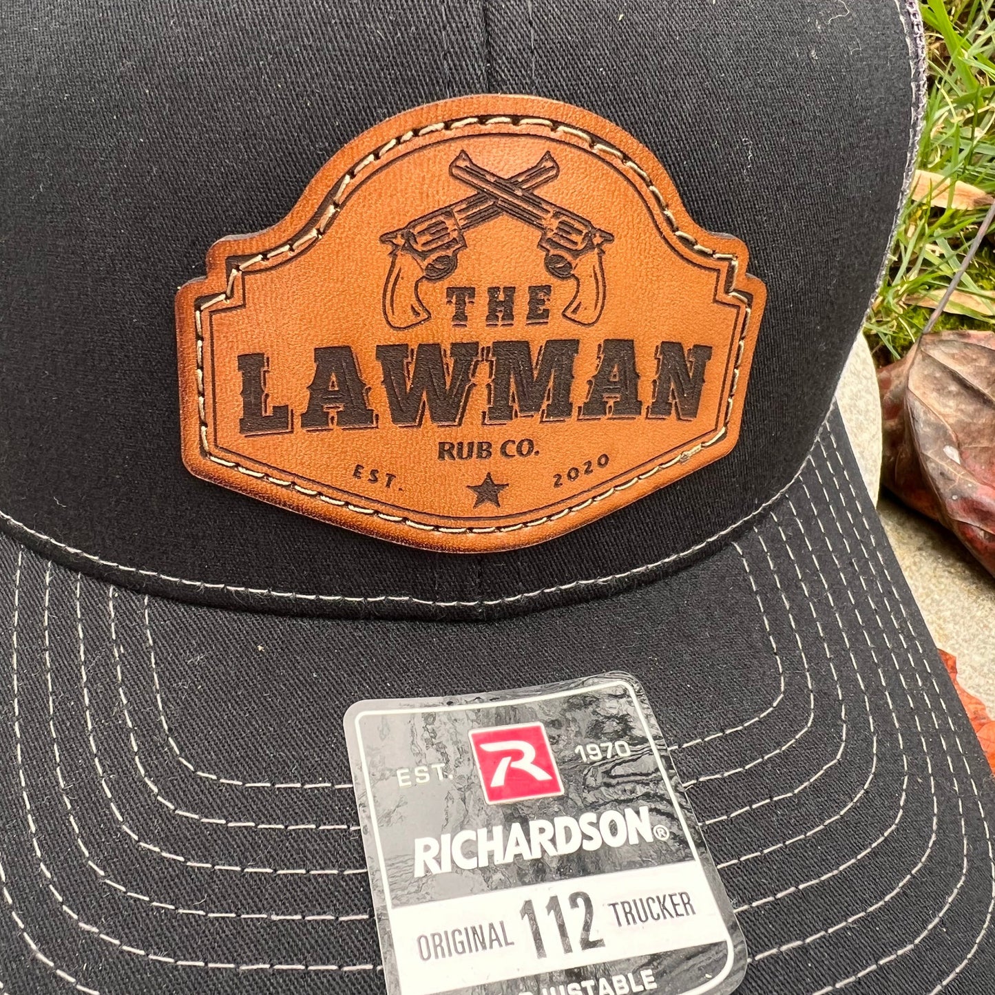 Lawman Hats Leather Patch Richardson 112 Snap back