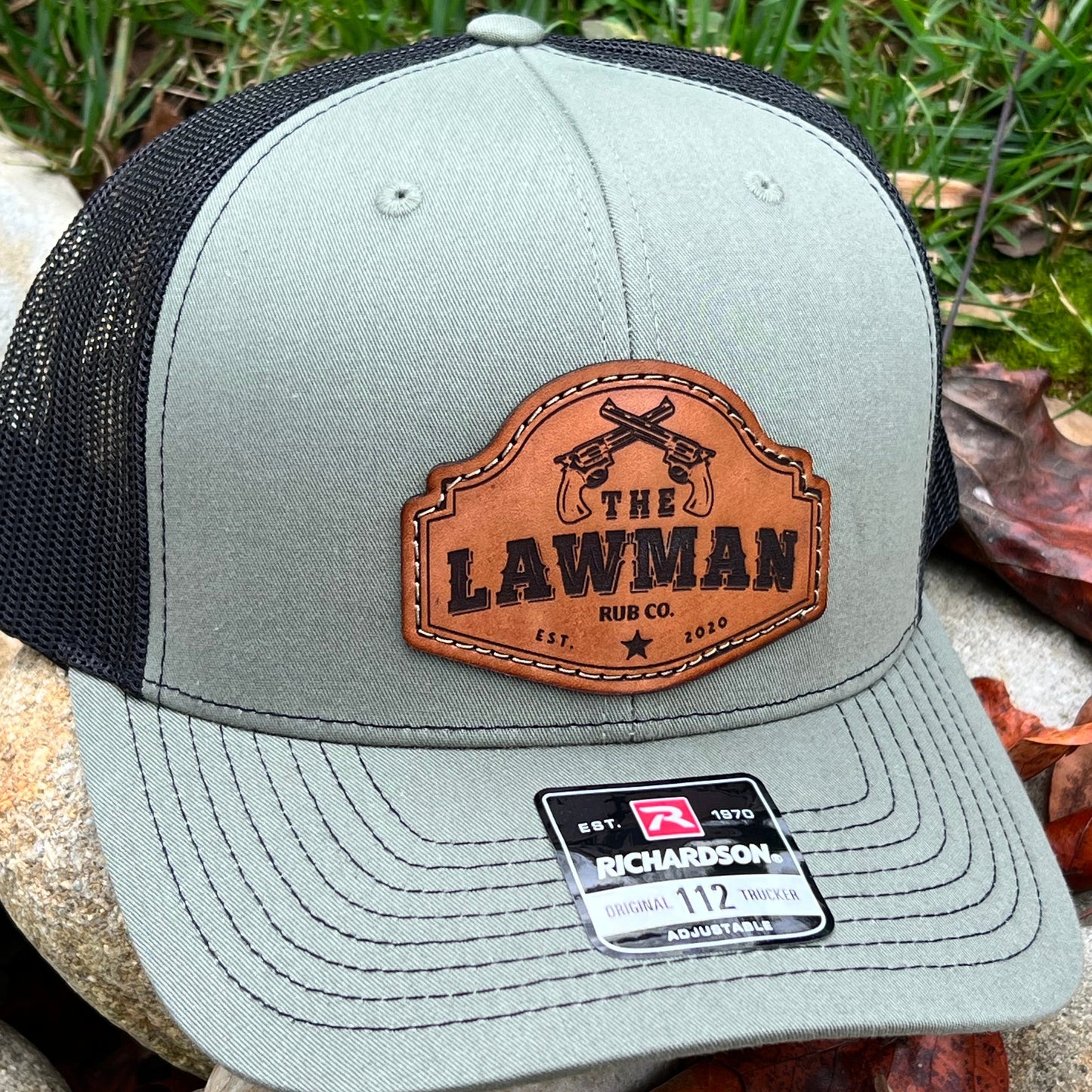 Lawman Hats Leather Patch Richardson 112 Snap back