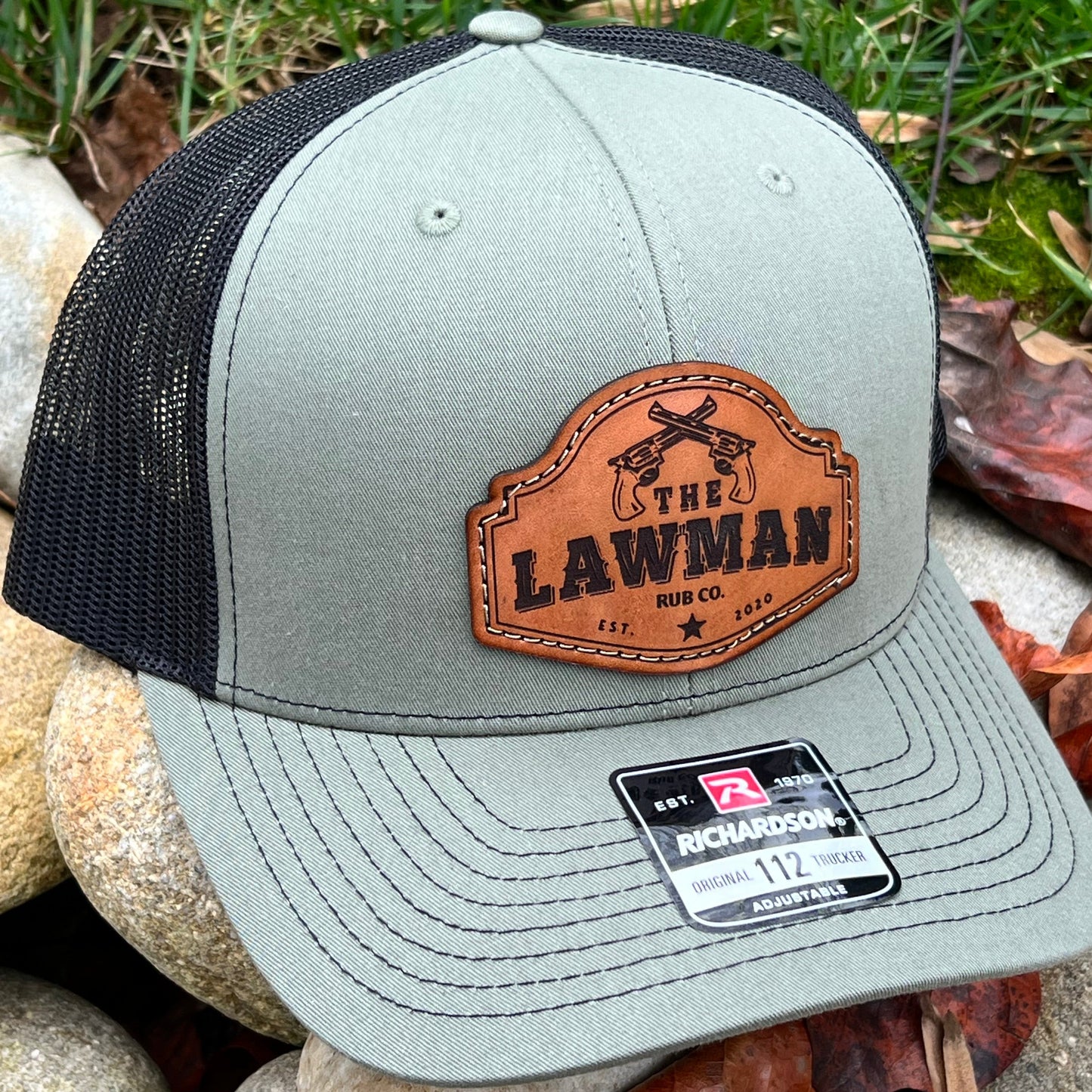 Lawman Hats Leather Patch Richardson 112 Snap back