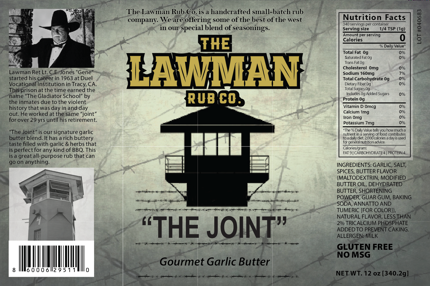 The Lawman Rub Co "The Joint" Butter Garlic