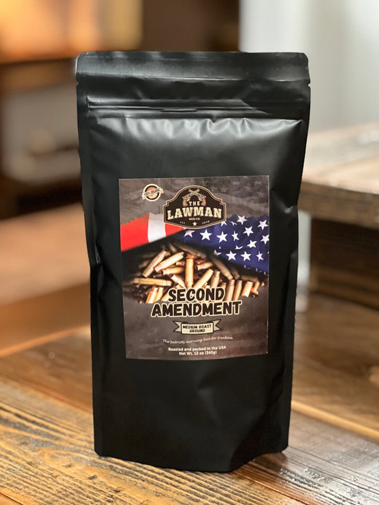 Second Amendment Brazilian medium roast coffee from The Lawman Coffee Co.